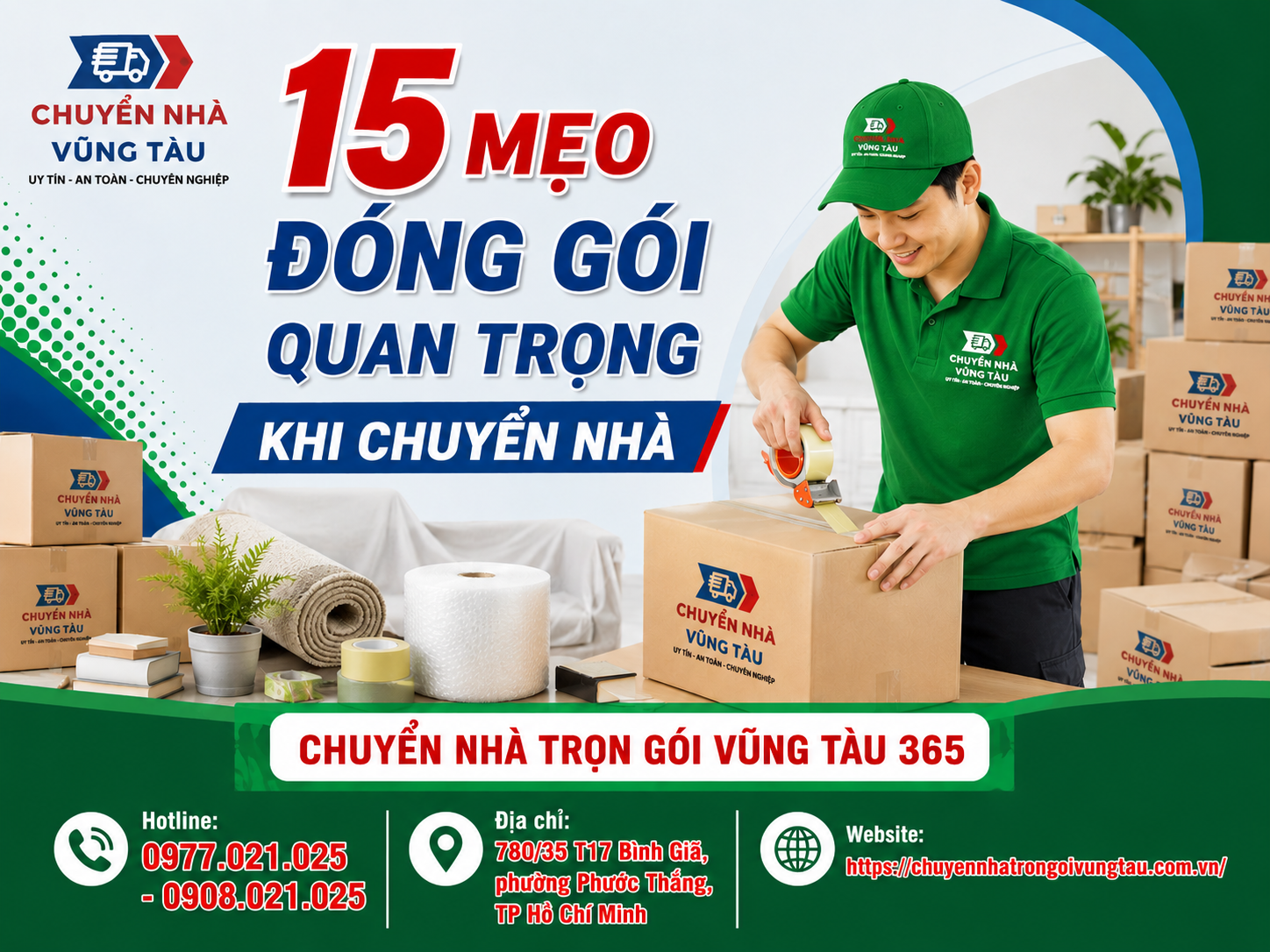 15 mẹo đóng gói quan trọng khi chuyển nhà