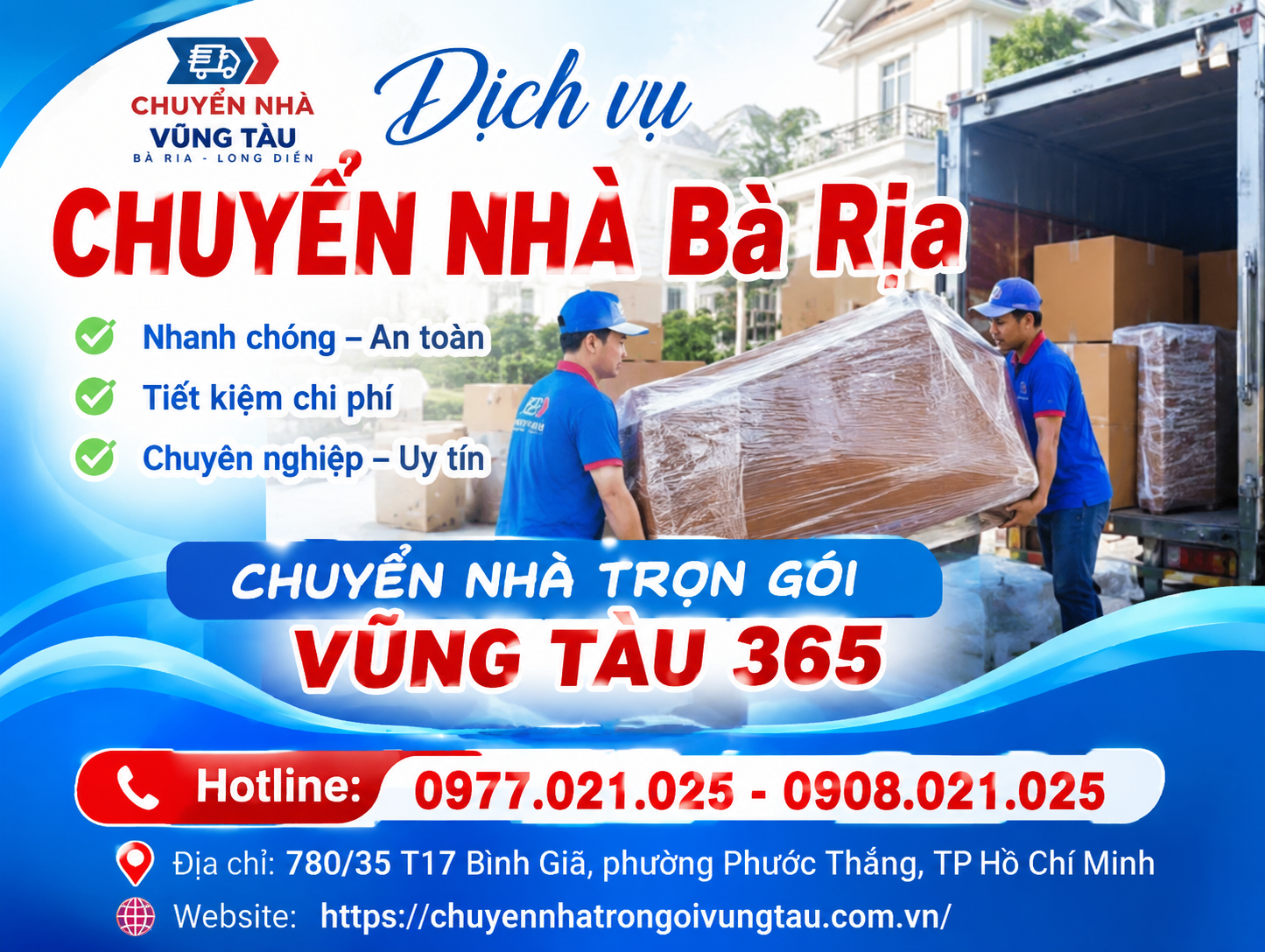 Dịch vụ chuyển nhà Bà Rịa